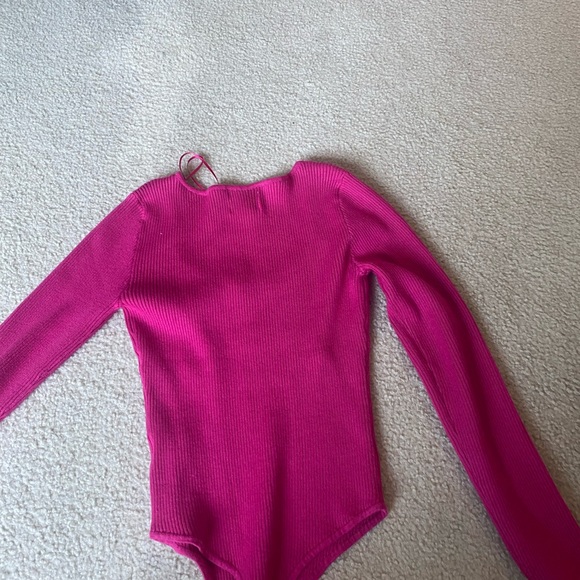 NEVER WORK PINK BODYSUIT SIZE M - Picture 4 of 4
